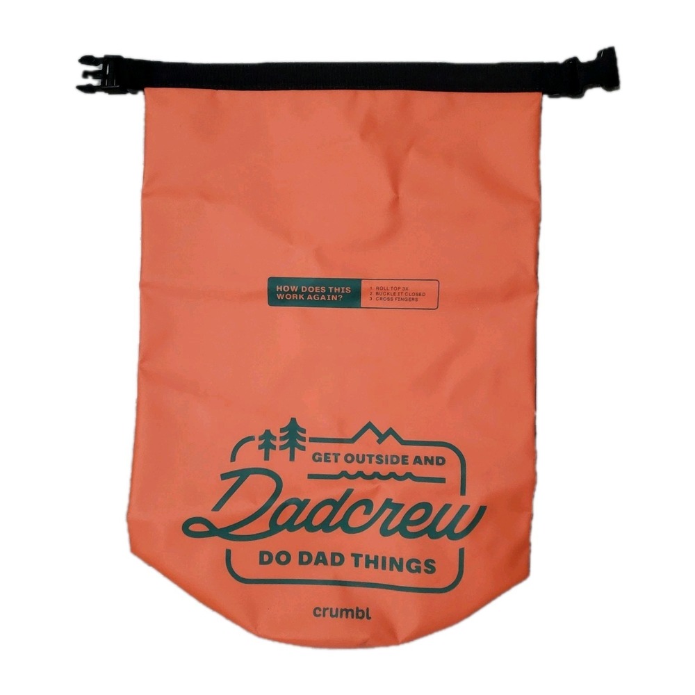 Crumbl Cookies Dadcrew Orange Waterproof Roll Top Dry Bag Fathers Day Merch